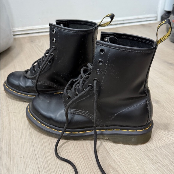 Dr. Martens Black Combat Boots - Picture 3 of 6